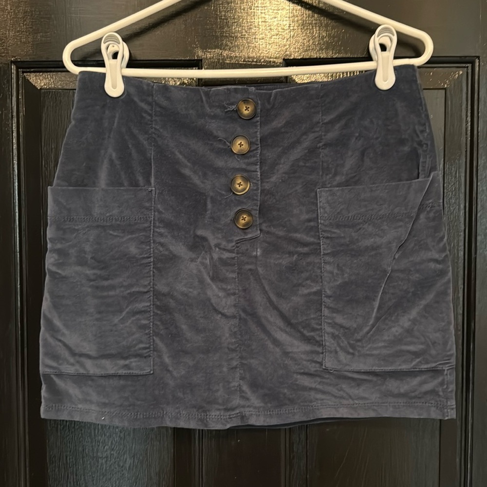 BDG Urban Outfitters Navy Blue Suede Skirt Medium